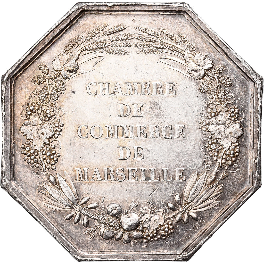 France, Token, Chambre de Commerce de Marseille, 1775, Silver, Dubois.A