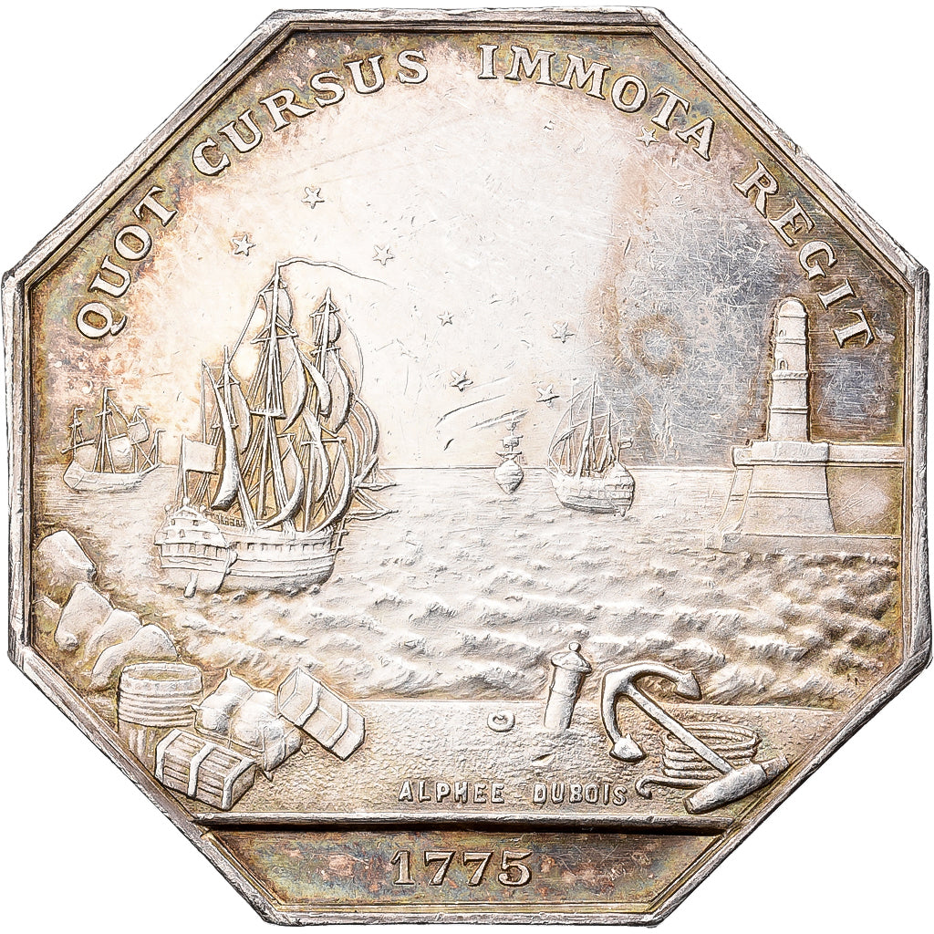 France, Token, Chambre de Commerce de Marseille, 1775, Silver, Dubois.A
