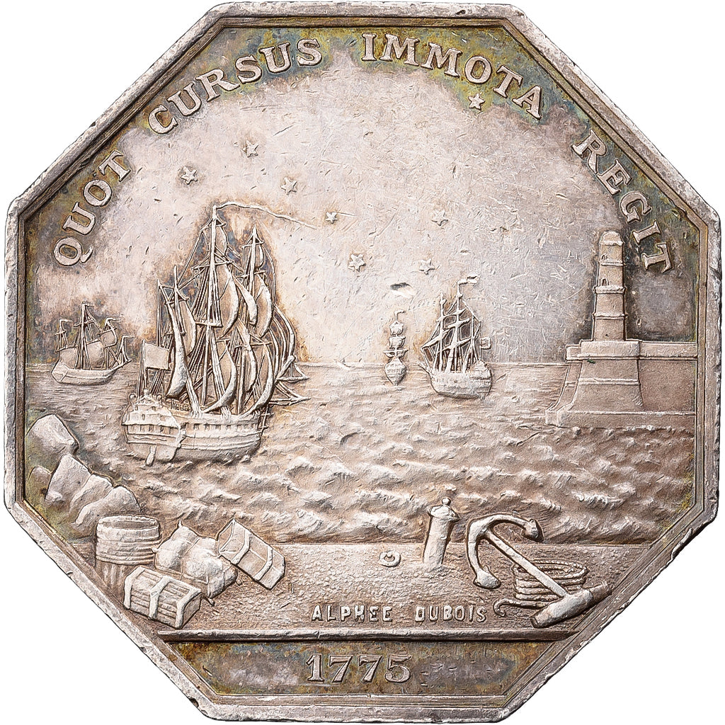 France, Token, Chambre de Commerce de Marseille, 1775, Silver, Dubois.A