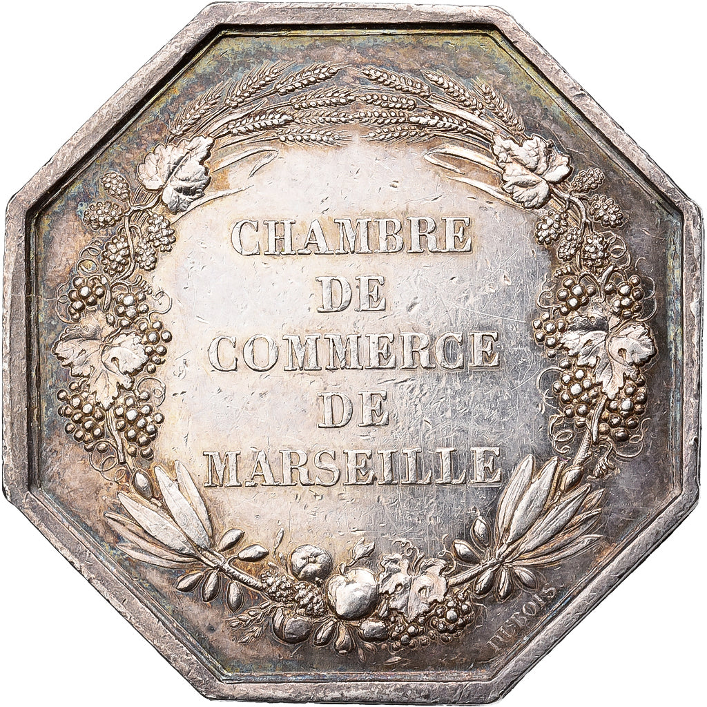 France, Token, Chambre de Commerce de Marseille, 1775, Silver, Dubois.A