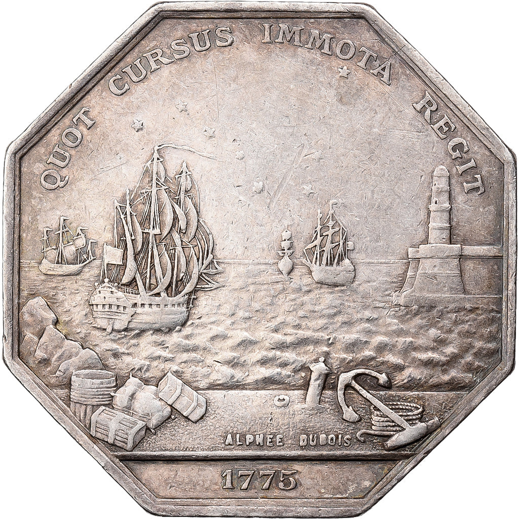 France, Token, Chambre de Commerce de Marseille, 1775, Silver, Dubois.A