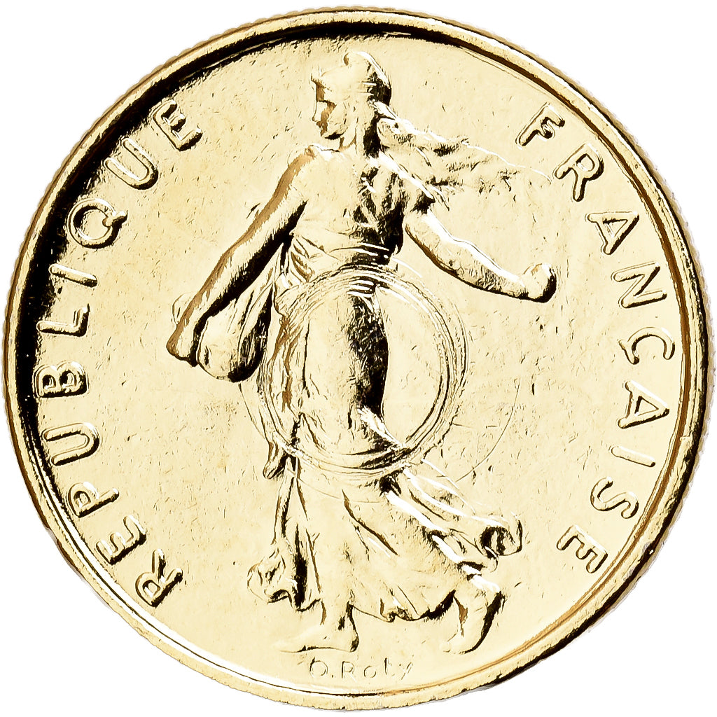 França, 1/2 Franc, Semeuse, 1971, Paris, Doré, Níquel, EF(40-45)