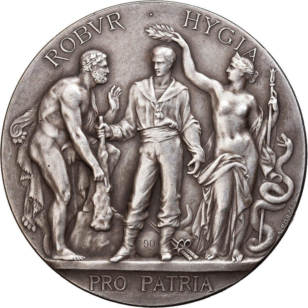 Francja, medal, Préparation Militaire, Robur-Hygia, Srebro, Borrel.A, AU(55-58)