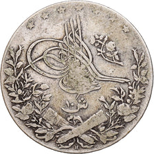 Turquía, 10 Kurush, 1327/3, Cairo, Plata, BC+