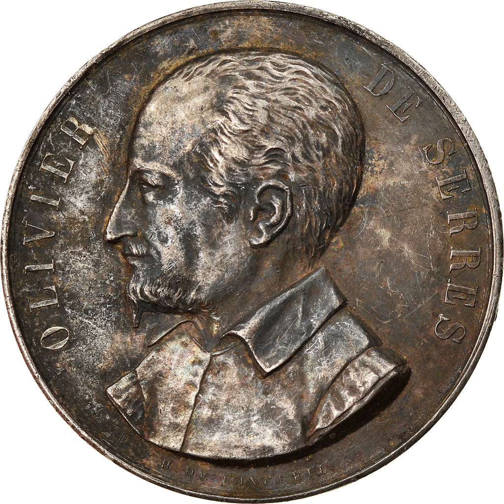 Francia, medalla, Abriculture, Eure, Pont-Audemer, Olivier de Serres, De