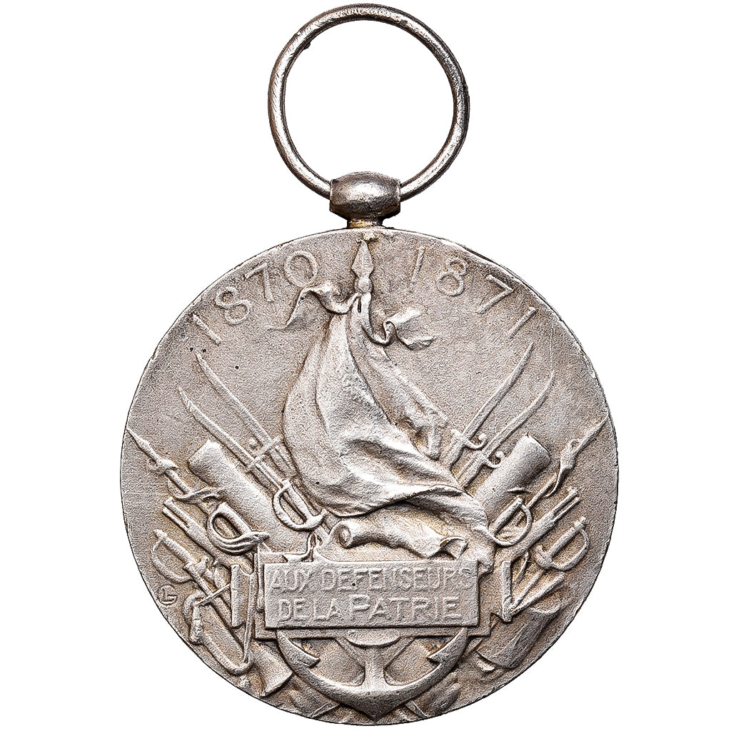 Frankreich, Aux Défenseurs de la Patrie, WAR, Medaille, 1870-1871, Very Good