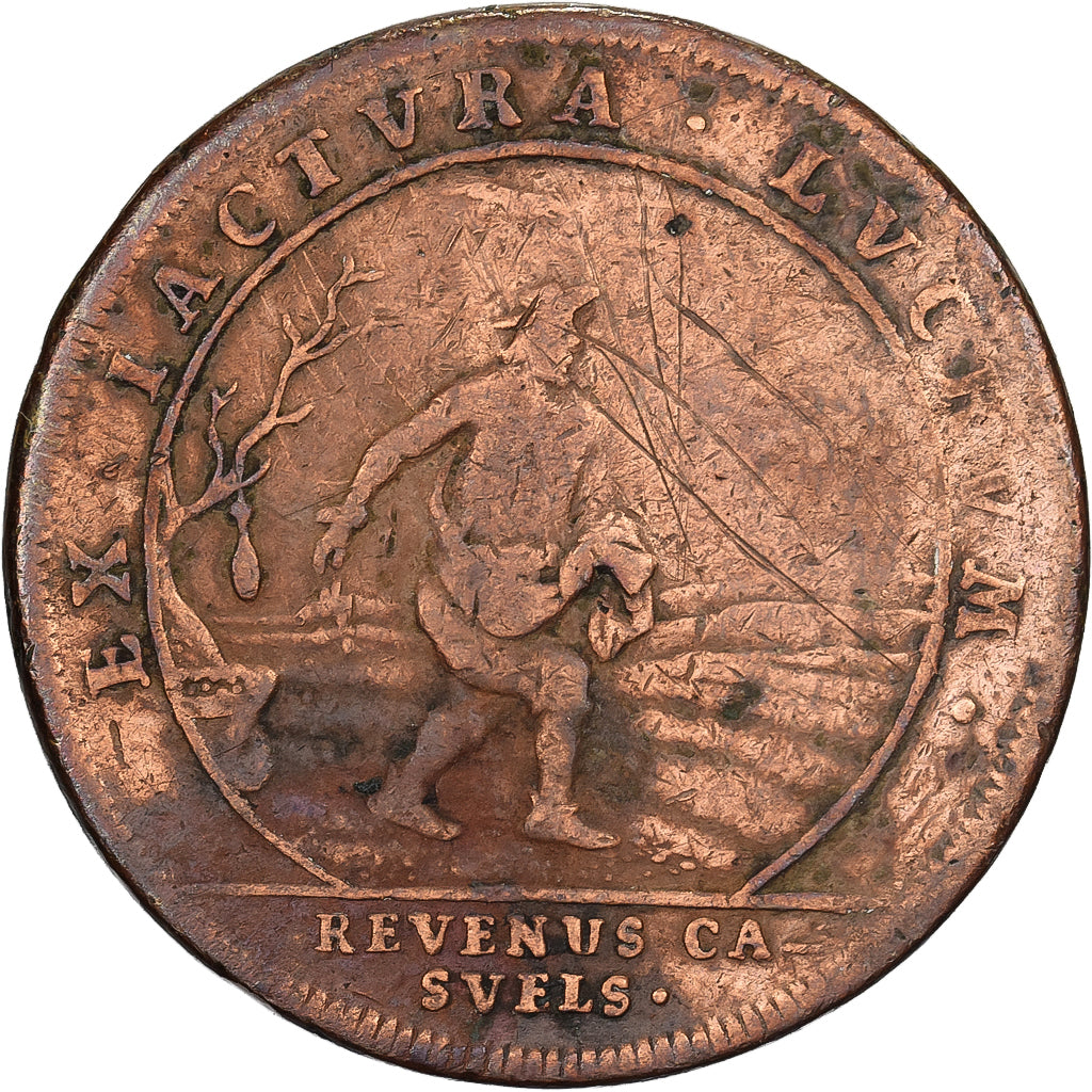 France, Token, Louis XIV, Parties et Revenus Casuels, Copper, VF(20-25)