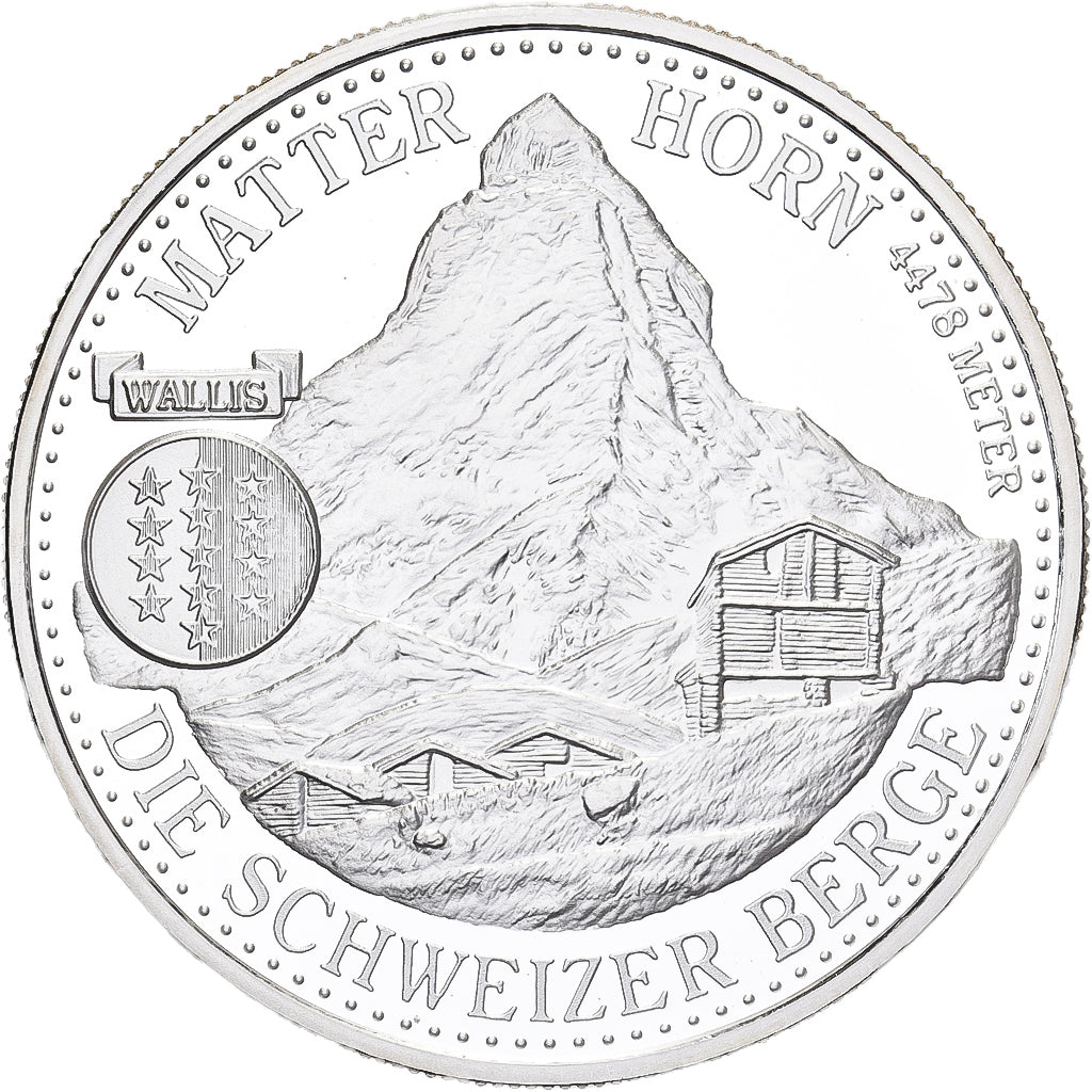 Szwajcaria, medal, Die Schweizer Berge, Srebro, MS(65-70)