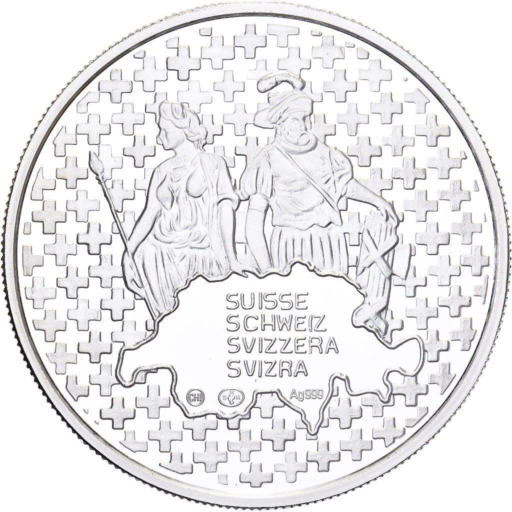 Szwajcaria, medal, Die Schweizer Berge, Srebro, MS(65-70)