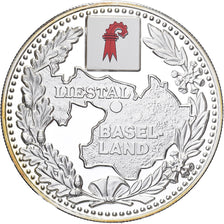 Switzerland, 1 Oz, Basel-Land, Cantons Suisses, Bern, Silver, MS(65-70)