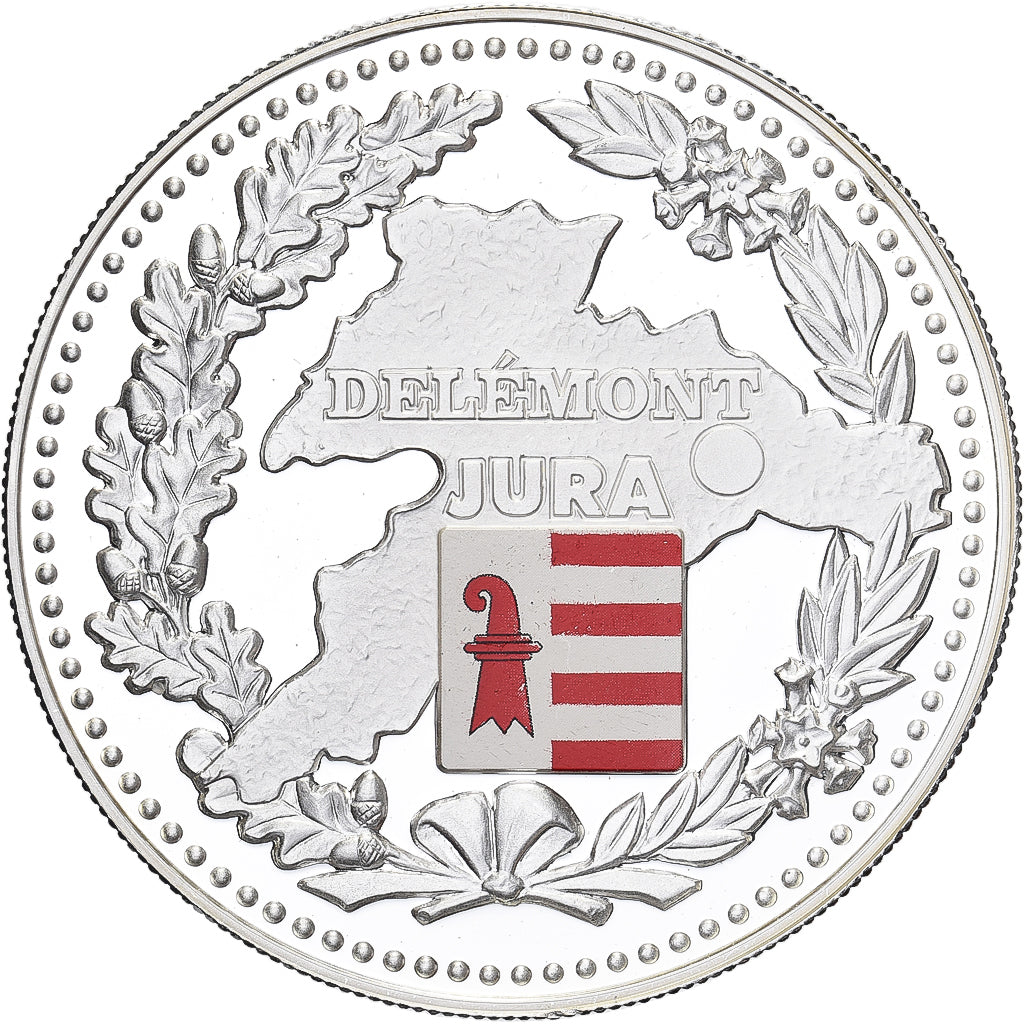 Switzerland, 1 Oz, Delémont, Jura, Cantons Suisses, Bern, Silver, MS(65-70)