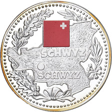 Switzerland, 1 Oz, Schwyz, Cantons Suisses, Bern, Silver, MS(65-70)
