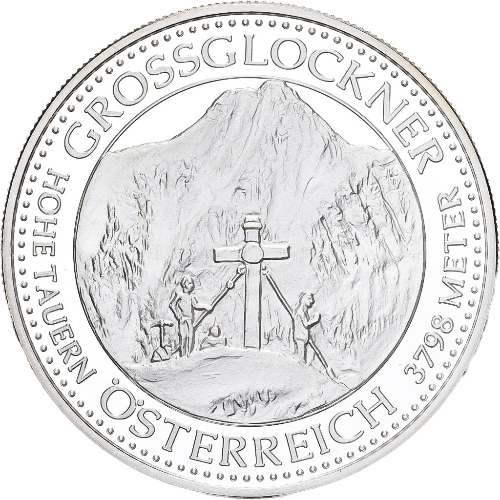 Áustria, 1 Oz, Die Berge der Alpen, Prata, MS(65-70)