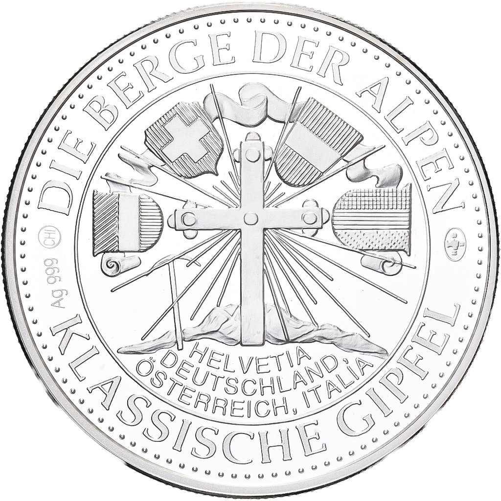Áustria, 1 Oz, Die Berge der Alpen, Prata, MS(65-70)
