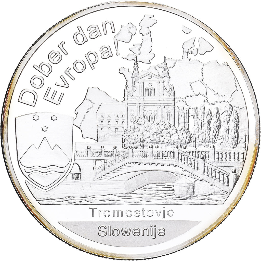 Slovenia, 1 Oz, Dober dan Europa, Silver, MS(65-70)