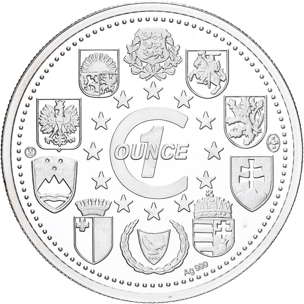 Slovenia, 1 Oz, Dober dan Europa, Silver, MS(65-70)