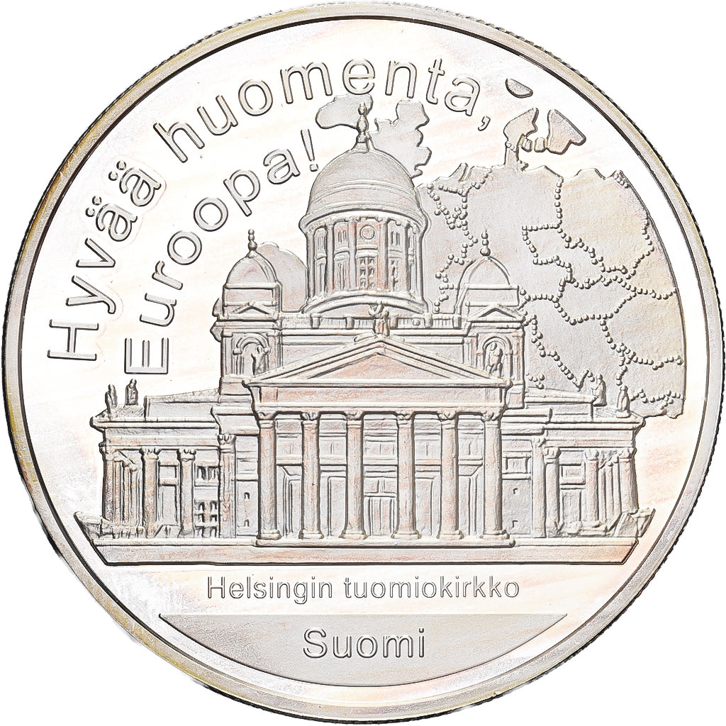 Finland, 1 Oz, Hyvaa Huomenta Euroopa, Silver, MS(65-70)