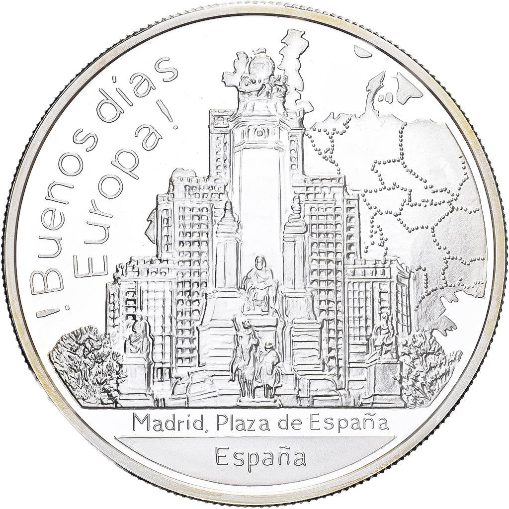 Espagne, 1 Once, Buenos Dias Europa, Argent, FDC