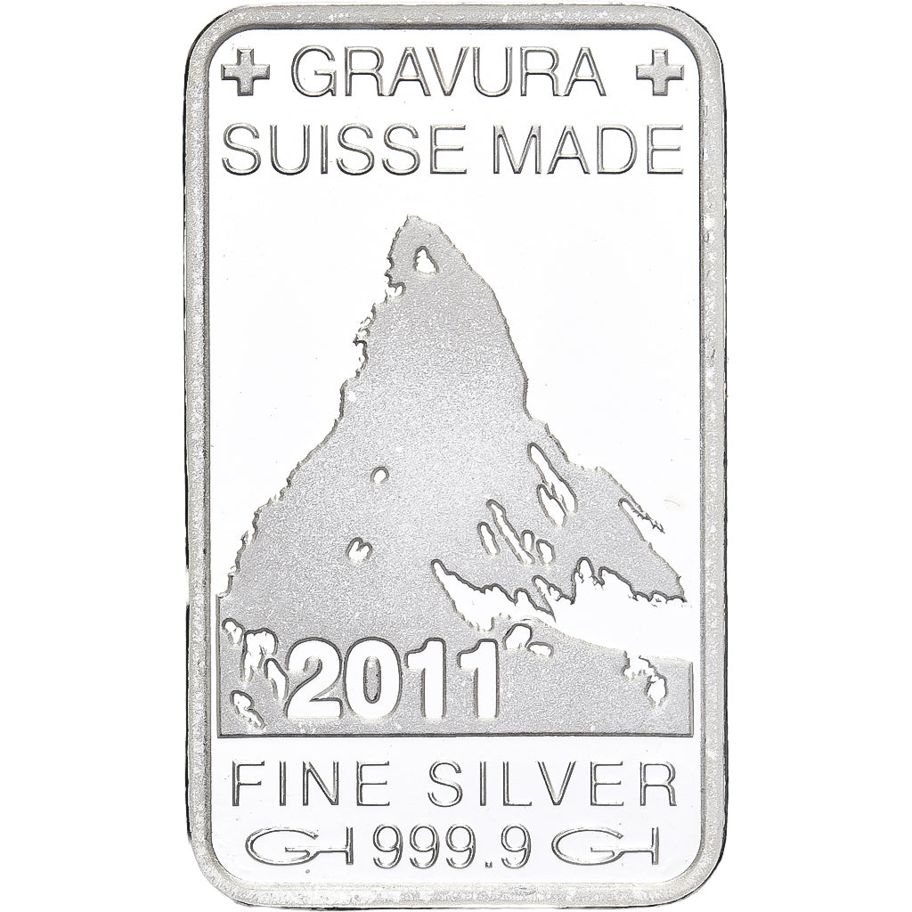Switzerland, 1/2 Onza, 1/2 Troy Ounce of Silver, Gravura, 2011, Silver