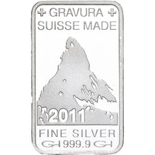 Switzerland, 1/2 Onza, 1/2 Troy Ounce of Silver, Gravura, 2011, Silver