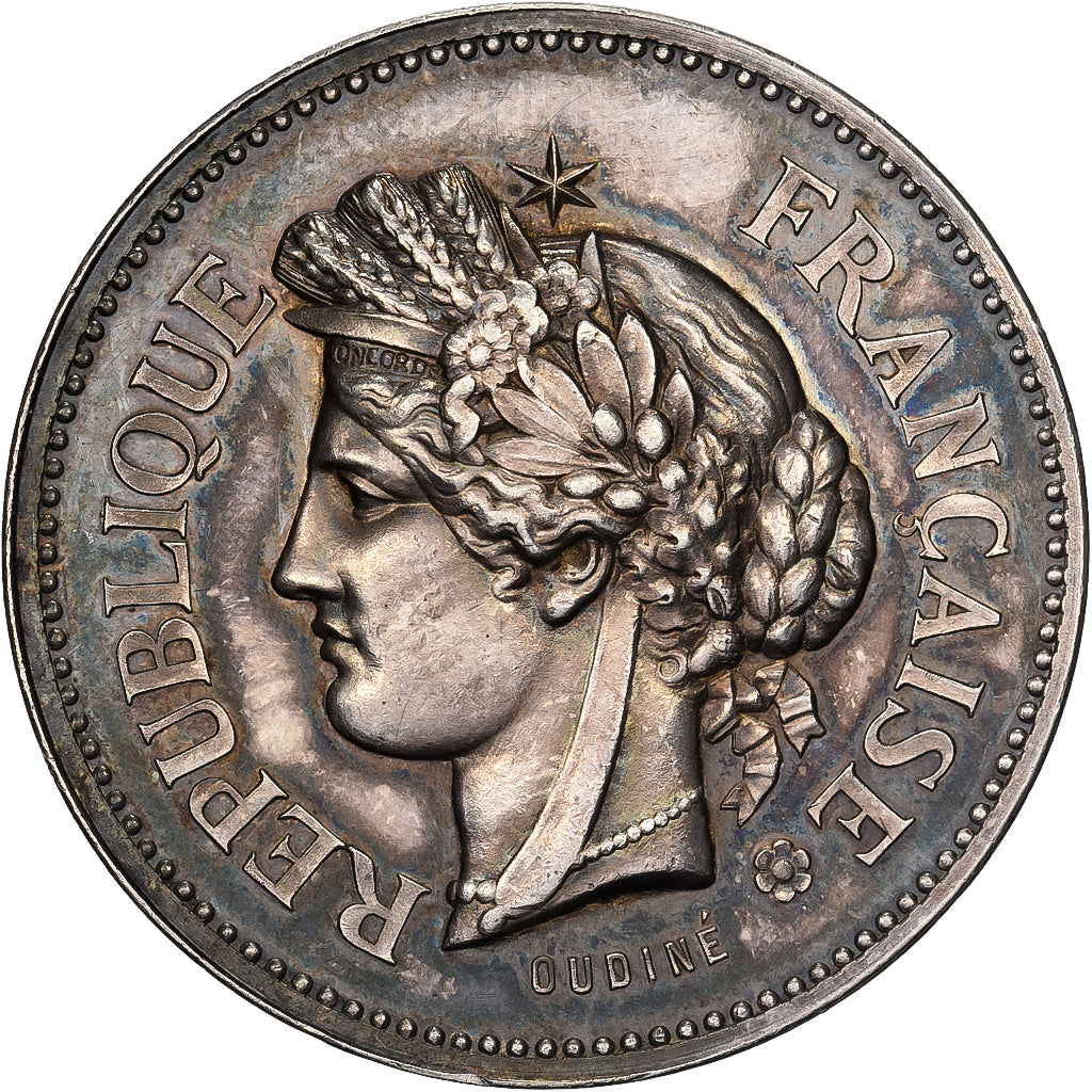 France, Medal, Préfecture de Police, Commissions d'Hygiène Publique, Silver