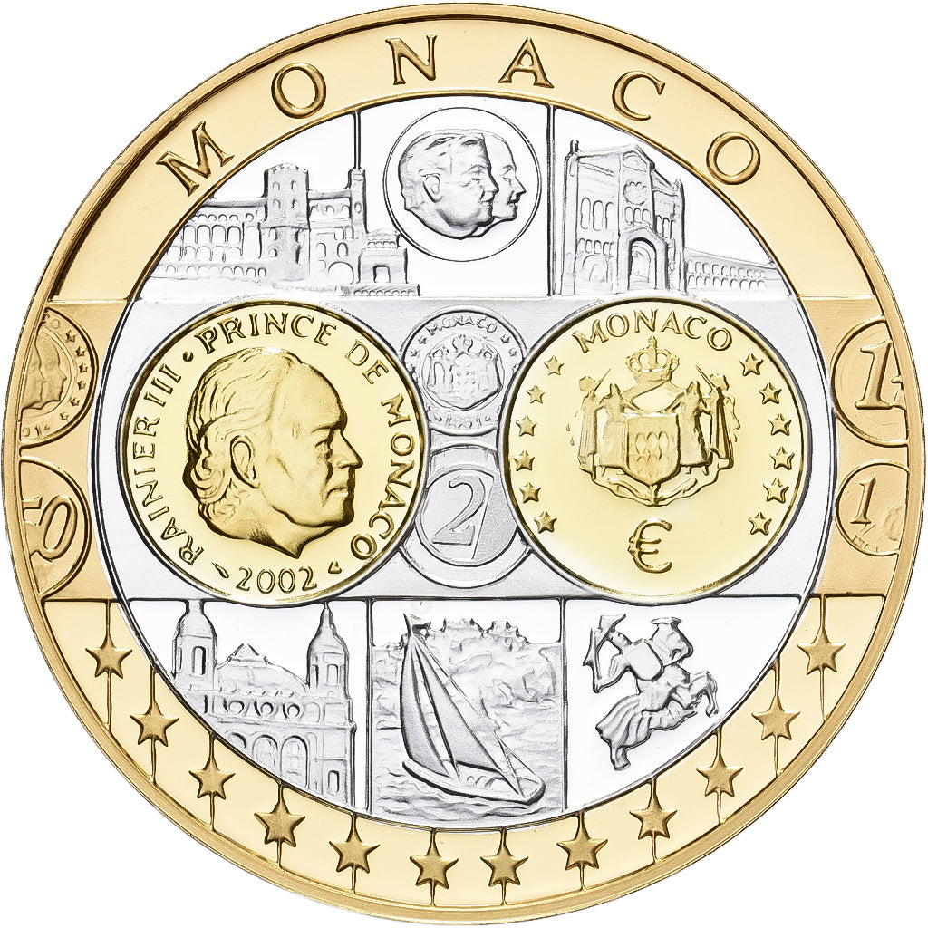 Monaco, medal, Europe, Rainier III, 2002, Srebro, MS(64)