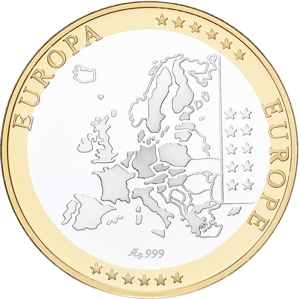 Monaco, medal, Europe, Rainier III, 2002, Srebro, MS(64)