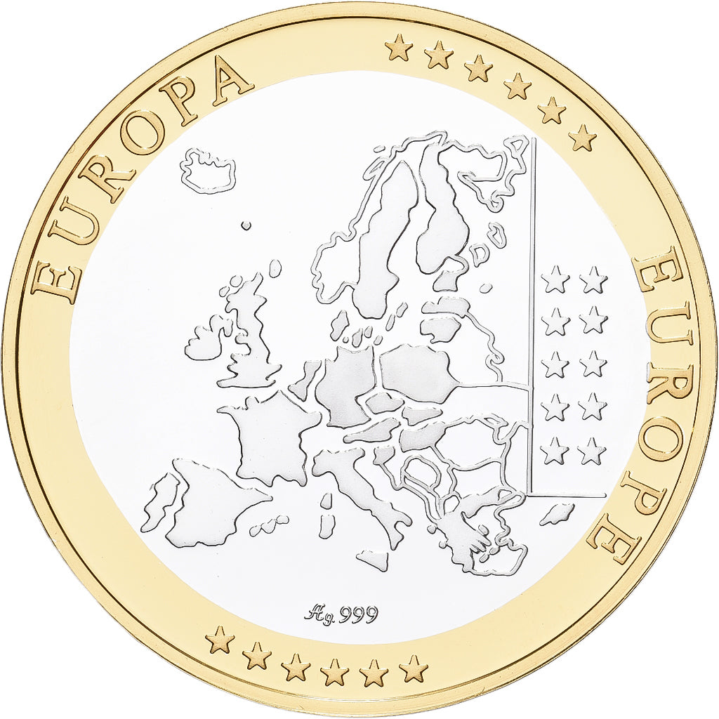 France, Medal, Europa, Ireland, Silver, MS(64)
