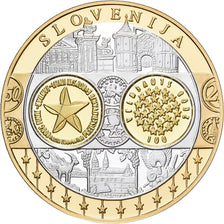 France, Medal, Europa, Slovenija, Silver, Proof, MS(64)
