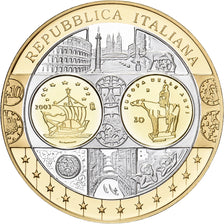 France, Medal, Europa, Repubblica Italiana, Silver, Proof, MS(64)