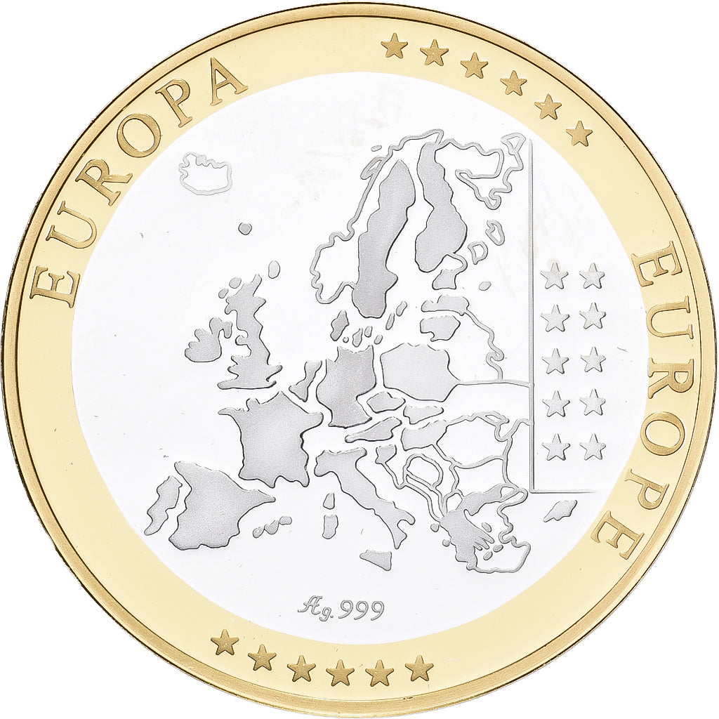 France, Medal, Europa, Repubblica Italiana, Silver, Proof, MS(64)