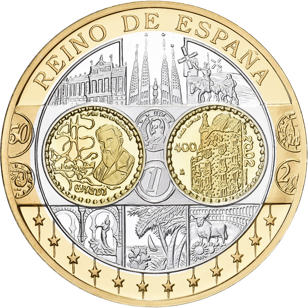France, Medal, Europa, Reino de España, Silver, Proof, MS(64)