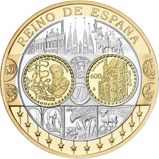 France, Medal, Europa, Reino de España, Silver, Proof, MS(64)