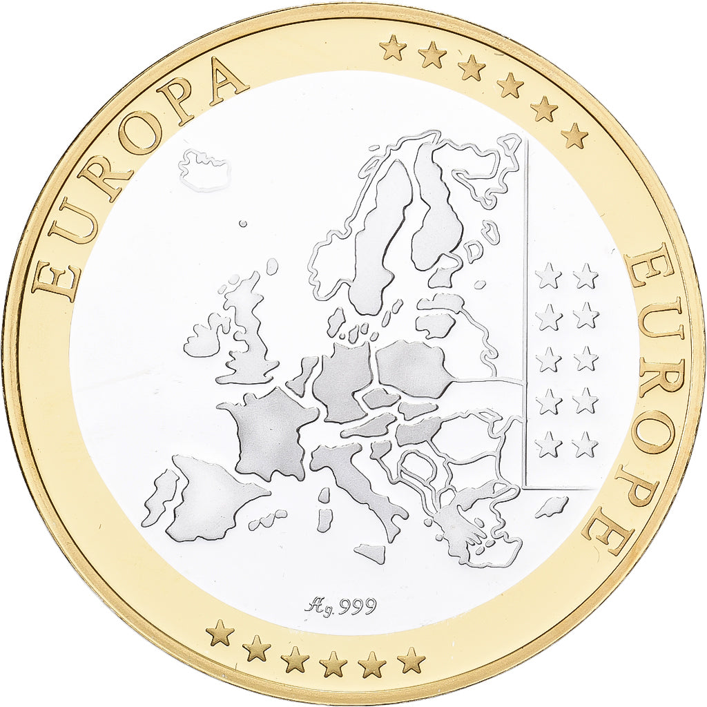 France, Medal, Europa, Reino de España, Silver, Proof, MS(64)