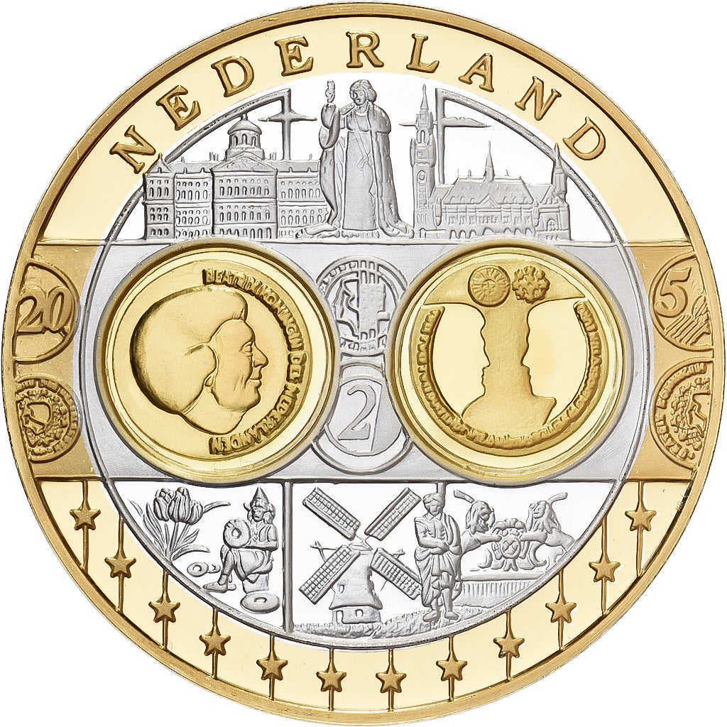 France, Medal, Europa, Nederland, Silver, Proof, MS(64)