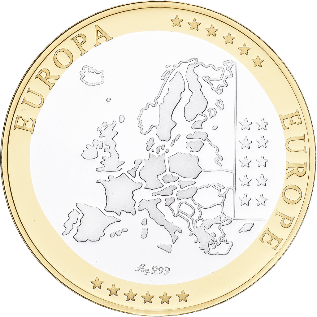 France, Medal, Europa, Nederland, Silver, Proof, MS(64)