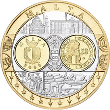 France, Medal, Europa, Malta, Silver, Proof, MS(64)
