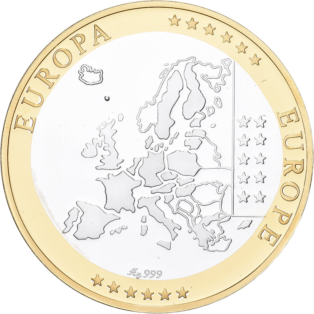 France, Medal, Europa, Malta, Silver, Proof, MS(64)
