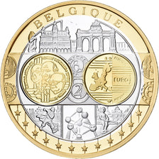 France, Medal, Europa, Belgique, Silver, Proof, MS(64)