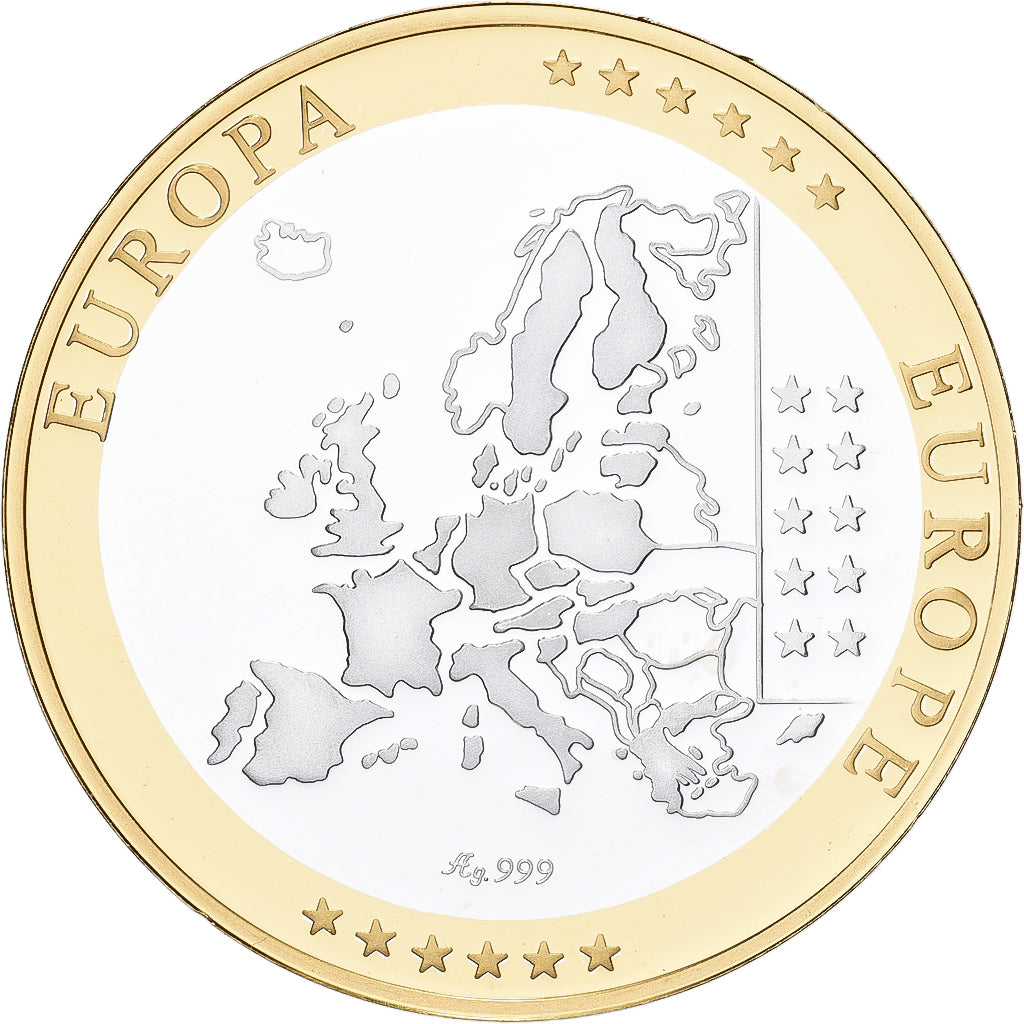 Eslováquia, medalha, L'Europe, Prata, FDC, MS64