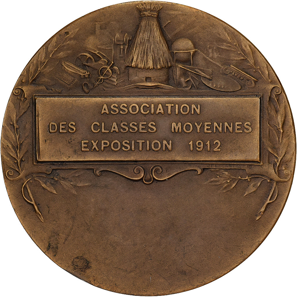 Francia, medaglia, Association des Classes Moyennes, 1912, Bronzo, Legastelois