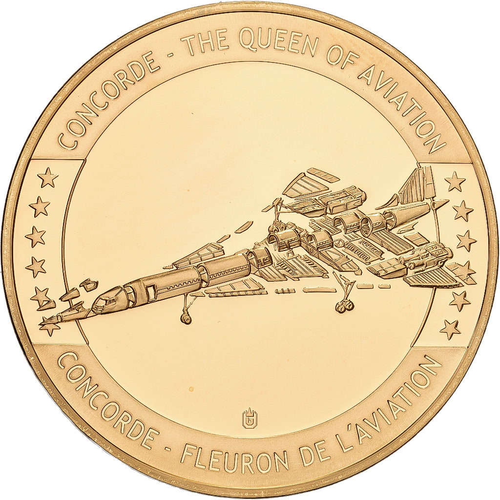 France, Medal, Concorde, La Légende, Copper Gilt, MS(65-70)
