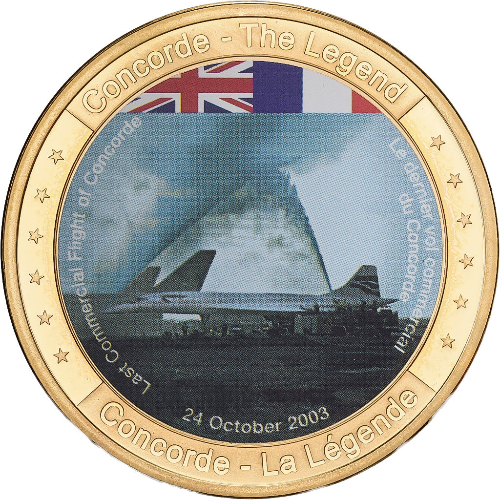 France, Medal, Concorde, La Légende, Copper Gilt, MS(65-70)