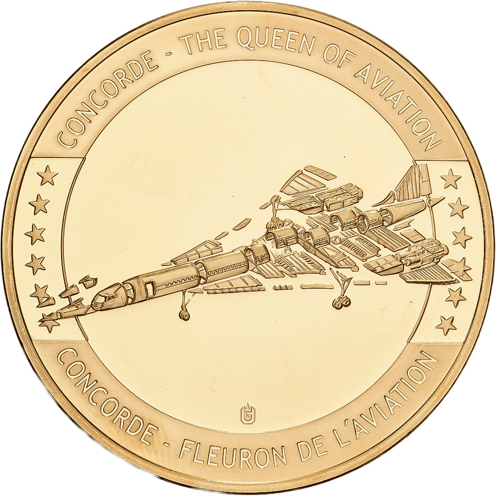 France, Medal, Concorde, La Légende, Copper Gilt, MS(65-70)