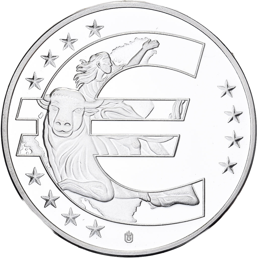 France, Medal, Malte, 10 Ans dans l'Europe, Copper Plated Silver, MS(63)