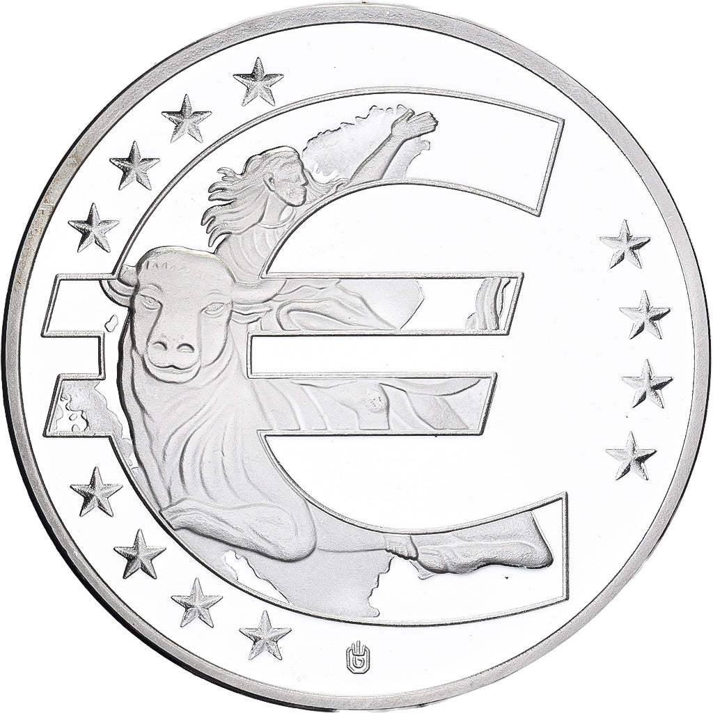 Frankrijk, Medaille, 10 Ans dans l'Europe, Verzilverd koper, UNC-