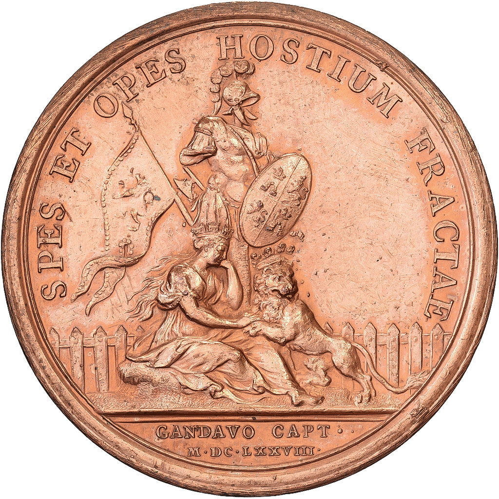 Frankreich, Medaille, Louis XIV, Prise de Gand, 1678, Copper, Mauger, Restrike