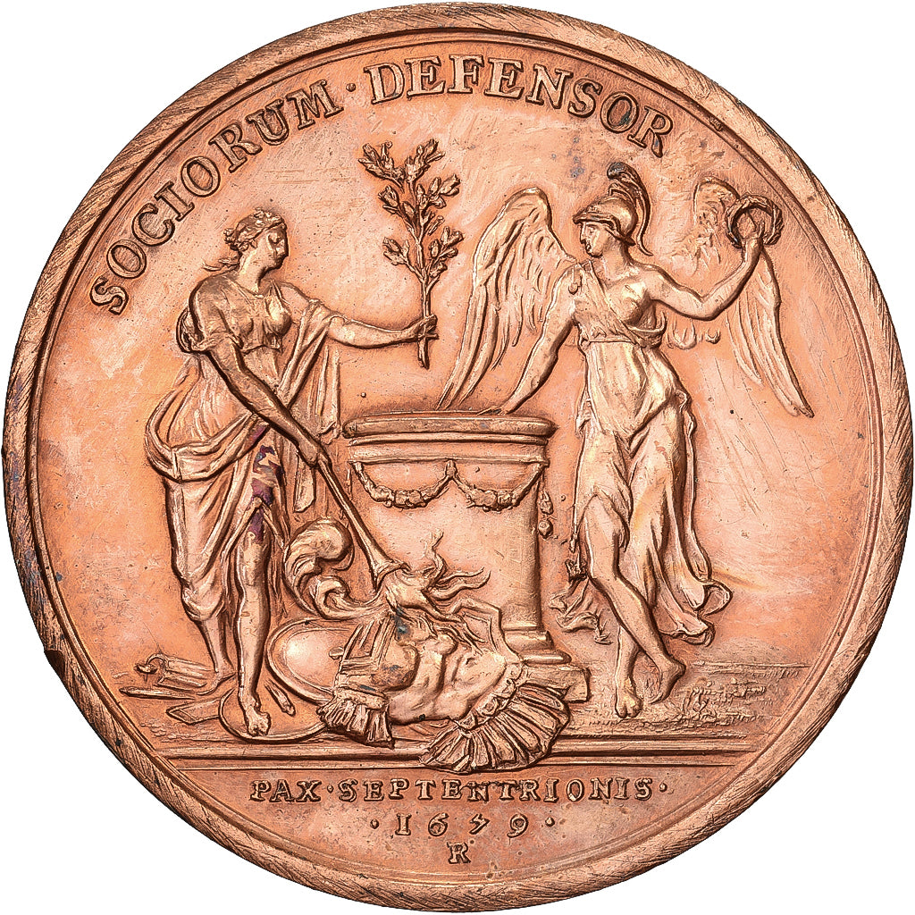 Francia, medalla, Louis XIV, La Paix du Nord, Saint-Germain, 1679, Bronce