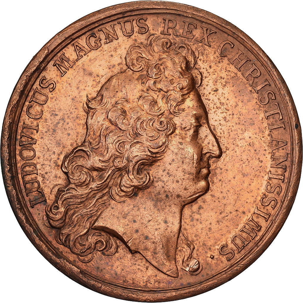 Francia, medaglia, Louis XIV, Nice et Mons prises  le même Jour, 1691, Bronzo