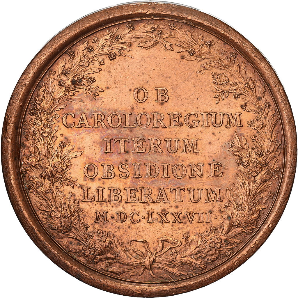 Frankreich, Medaille, Louis XIV, Levée du Second Siège de Charleroi, 1677